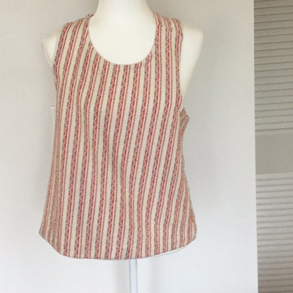 Madewell boucle stripe cross back tank top